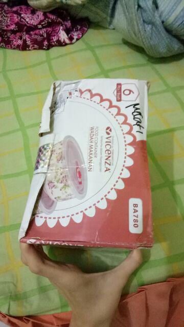 Vicenza Food Container Ba780 Motif Mawar & Melati - Garansi Original Tempat Makanan Bekal