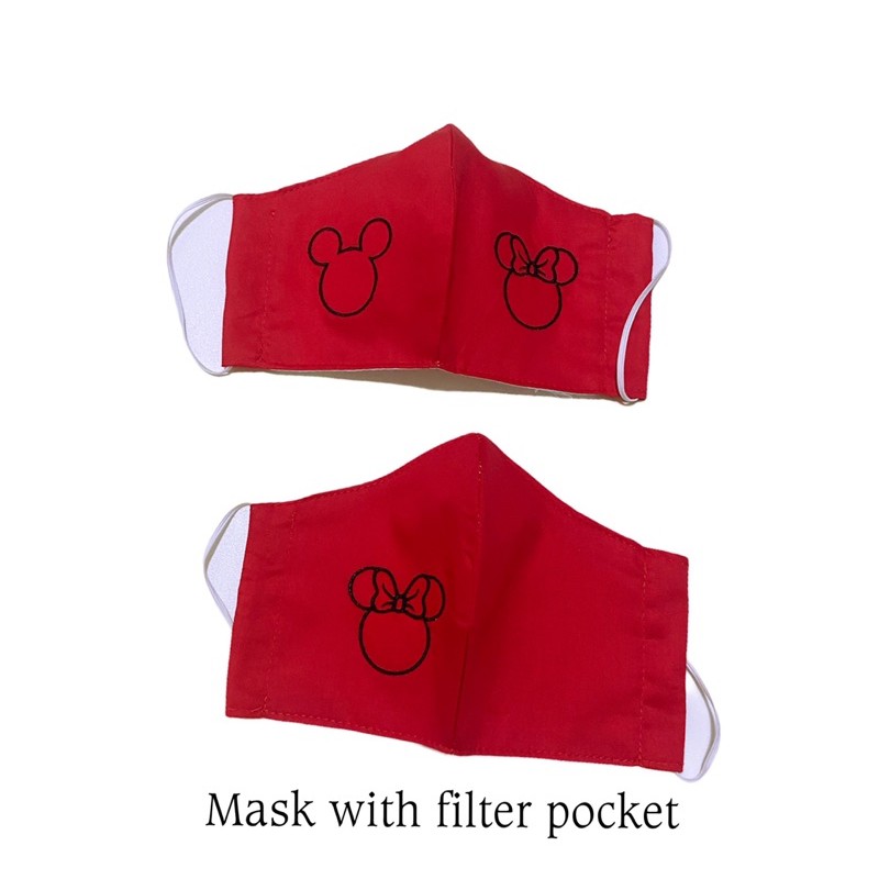 Fawn’G Handmade - Masker BORDIR Nama karakter MICKEY MINNIE