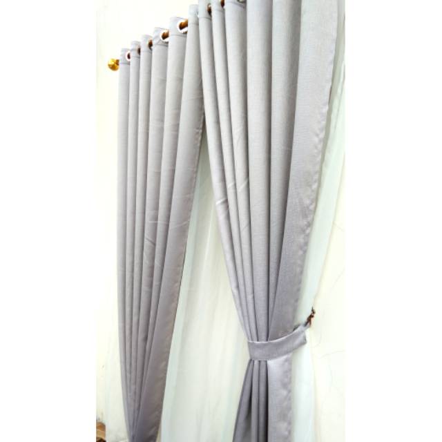 Gorden blackout polos serat Silver / abu soft