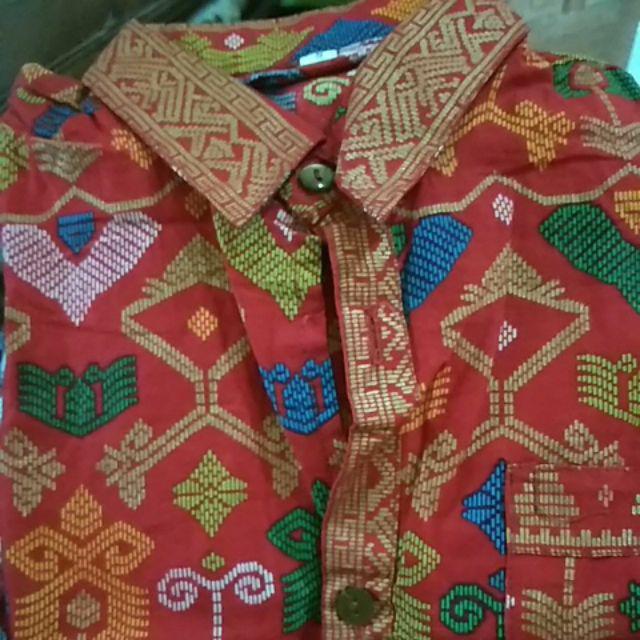 Qnunbatik Kemeja/hem Batik Anak Cowok/laki-laki Mentari Prodo