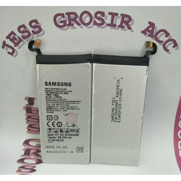 Baterai Battery Original SAMSUNG GALAXY S6 / G920 ( EB-BG920ABE ) - Putih