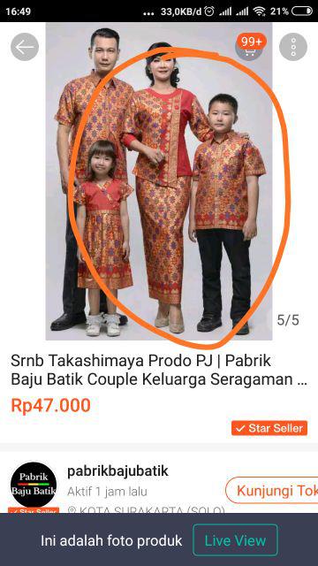 Srnb Takashimaya Prodo Pj | Pabrik Baju Batik Couple Keluarga Seragaman  Grosir Murah Solo
