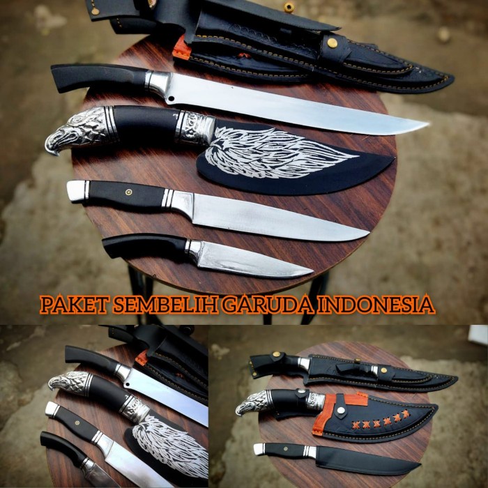 PISAU SEMBELIH PISAU CACAH TULANG PILET DAGING TAJAM 1 SET - 1 SET SEMBELIH