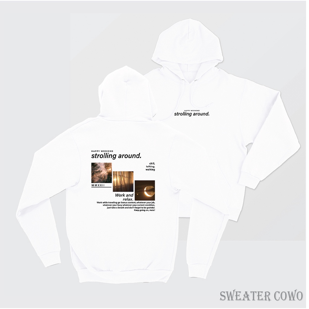 Sweaterpolos Hoodie Jumper STORILING AROUND ( Sablon ) Unisex Pria &amp; Wanita