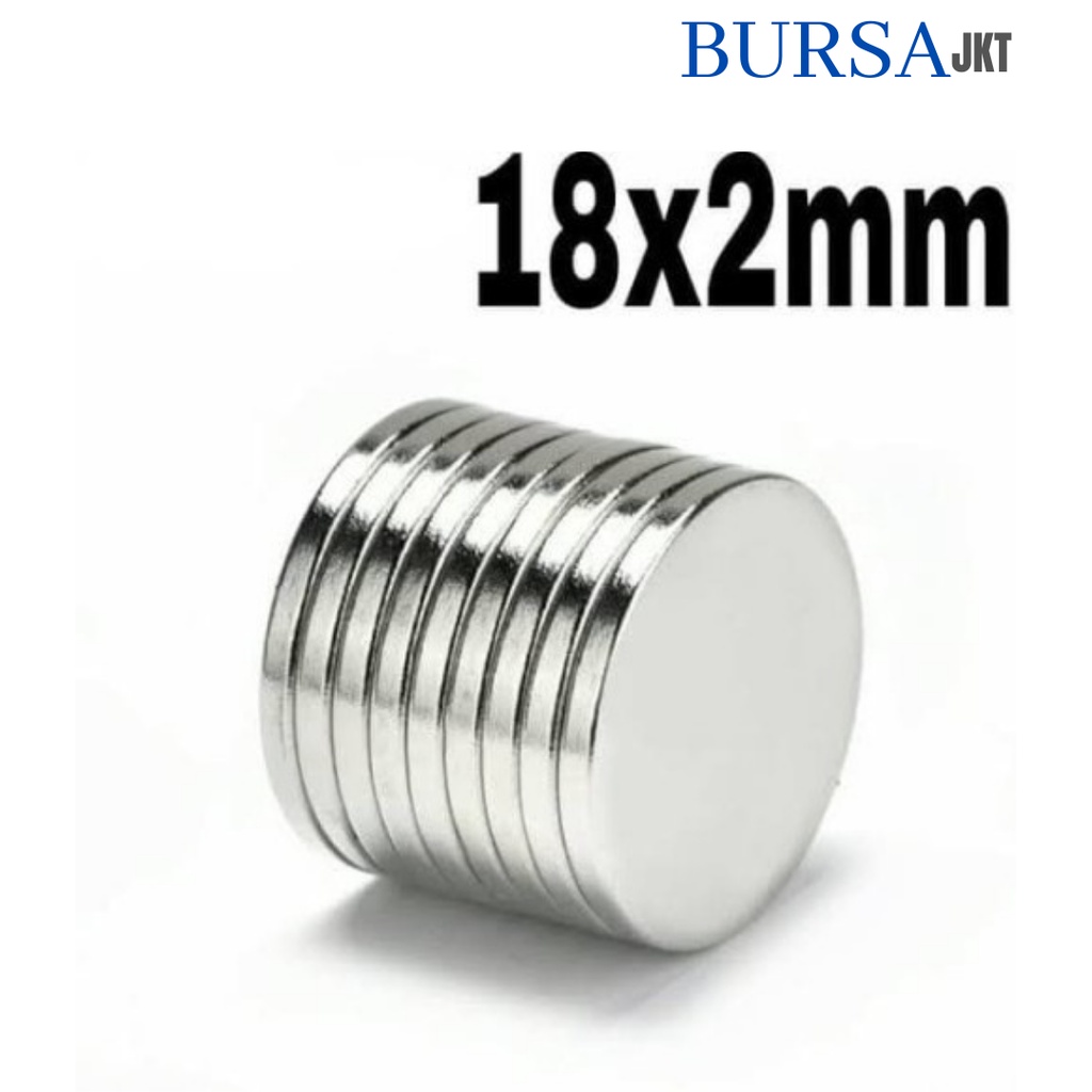 MAGNET SUPER KUAT N52 NEODYMIUM N52 BULAT STRONG NdFeB 18 x 2 MM