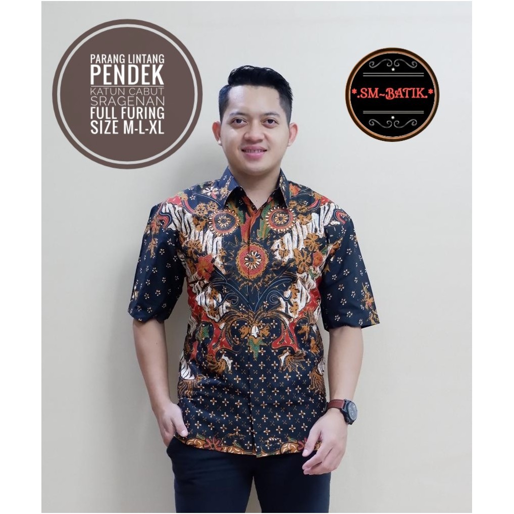 PARANG LINTANG SM BATIKSOLOAMANAH KEMEJA BAJU BATIK PRIA SOLO LENGAN PENDEK PANJANG LAPIS FURING ATASAN BATIK PREMIUM MODERN KATUN HALUS GUNARDO 2 NIRWANA 2 TRUNTUM PEKSI UNGU SAMUDRA WARNA WISAKA SOGAN WICAKSONO ABSTRAK  BYANTARA BIMA IJO NARAYA HARYONO