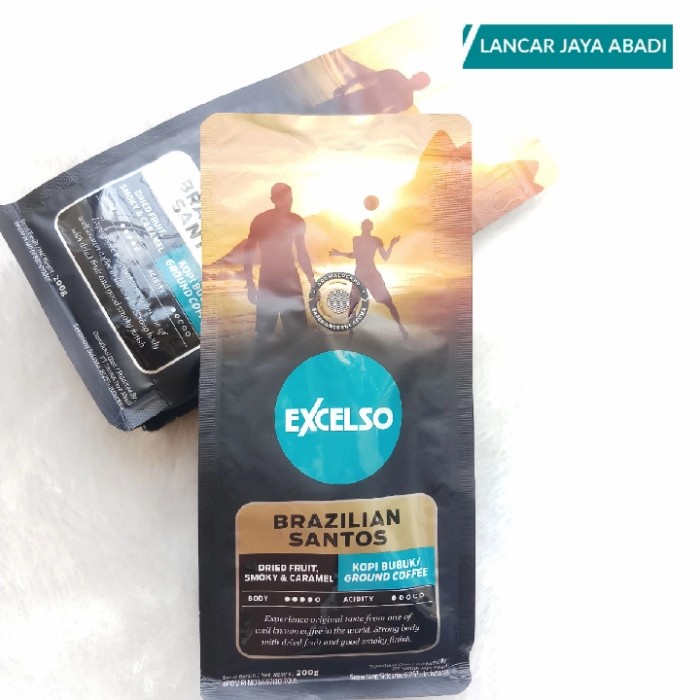 

DISKON - (BISA COD) kopi excelso BRAZILIAN SANTOS bubuk 200gr