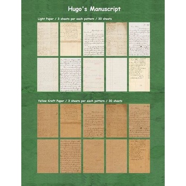 

(DISKON TERMURAH) Scrapbook Paper Pack 8X13cm - MASTER'S MANUSCRIPT Note Paper (60pcs) - HUGO'S