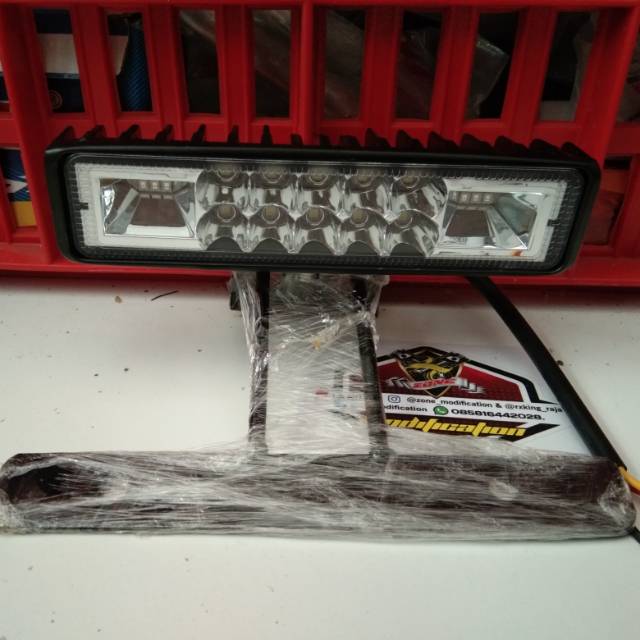 LAMPU TEMBAK SLIM STROBO DAN BREKET DUDUKAN PNP RX KING BYSON SATRIA VIXION