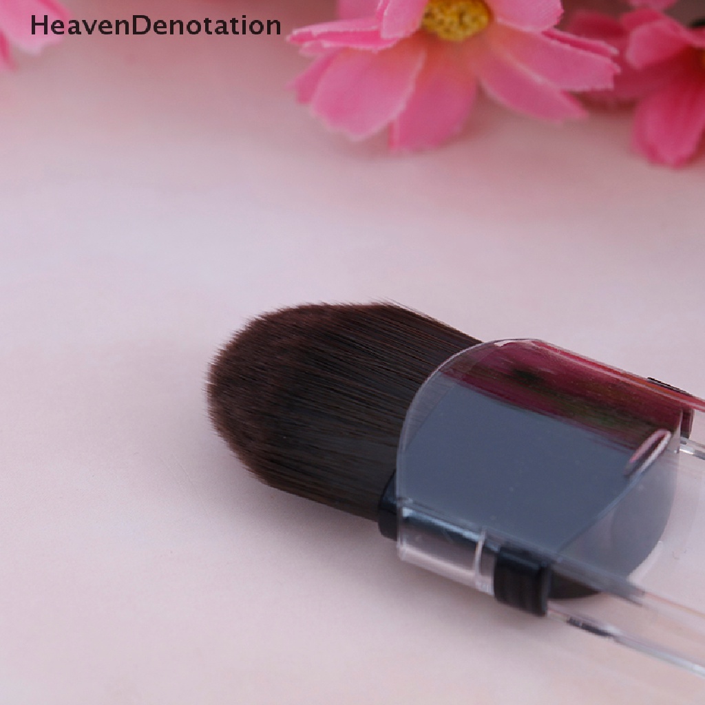 [HeavenDenotation] Mini Blusher Makeup Brush Portable Travel Soft Telescopic Single Face Foundation