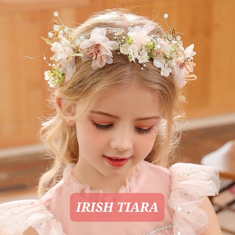 TIARA PREMIUM MAHKOTA ANAK PRINCESS KOREA IMPORT AKSESORIS RAMBUT FLOWER GIRL PESTA IMPOR