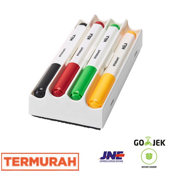 

WHITEBOARD PEN - SPIDOL PAPAN TULIS - SPIDOL 4 WARNA - 1 SET BEST PRODUK