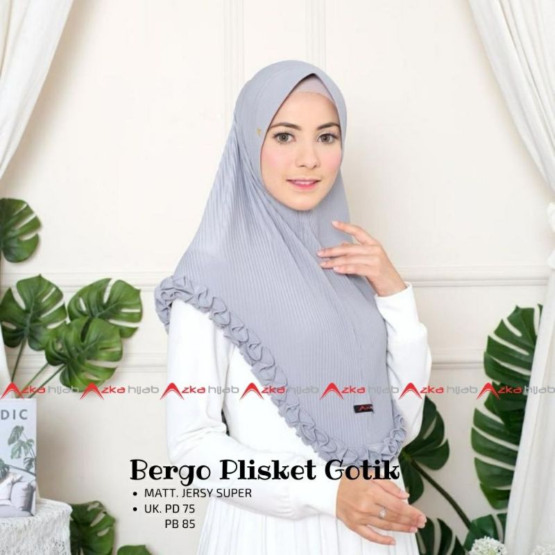 Jilbab Hijab Model Instan Style Plisket Rempel/Hijab Jersey Super Premium/Bergo Plisket