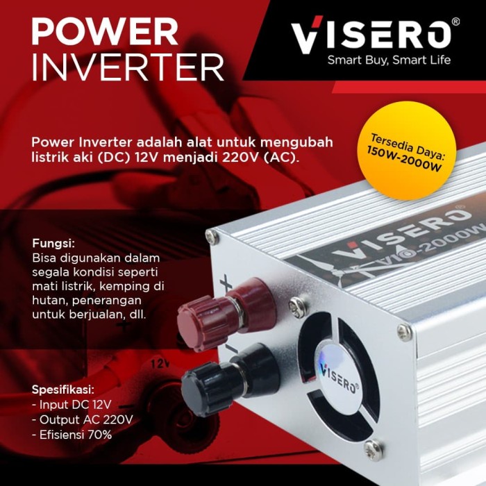 Hemat Power Inverter 2000W Visero (Vio-2000W) Diskon