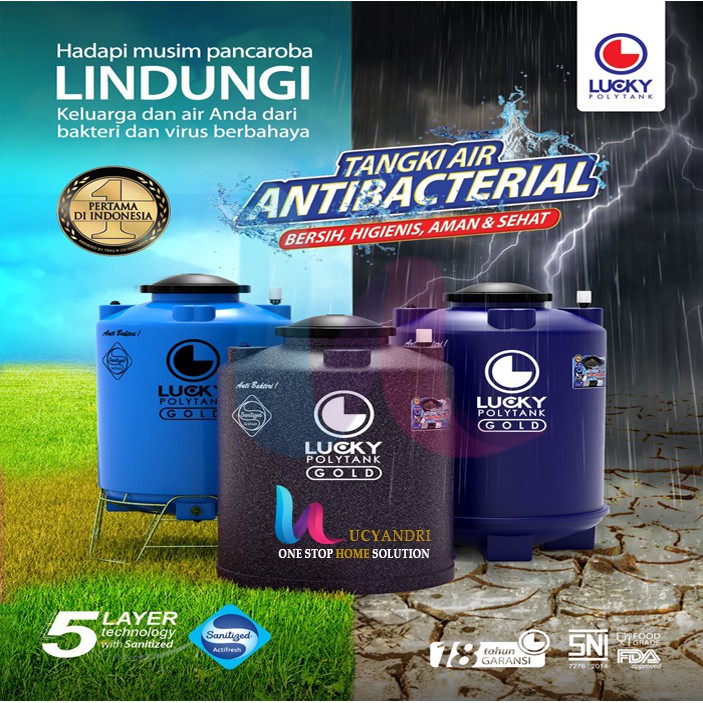 Tangki Air Plastik  LS 350 Polytank Lucky Standard / Toren Air / Tandon Air