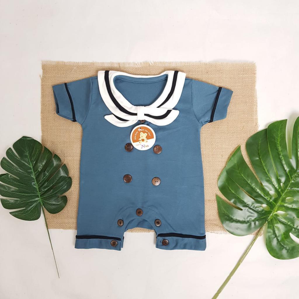 Baju Bayi Romper Sailor/Baju Romper Pendek Bayi