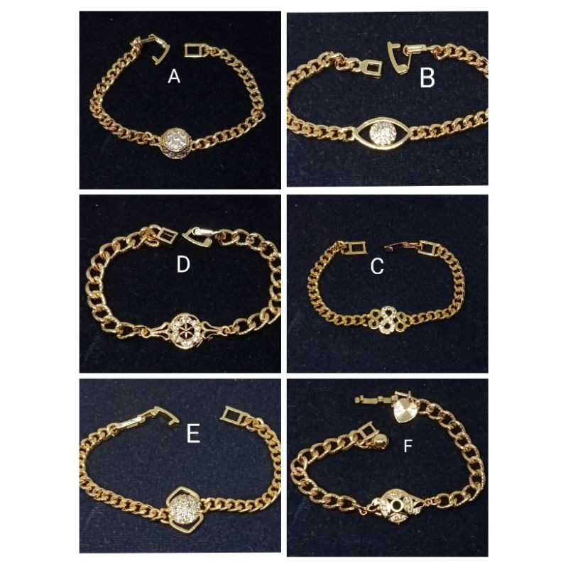 B99. Gelang xuping wanita lapis emas dgn mata zircon