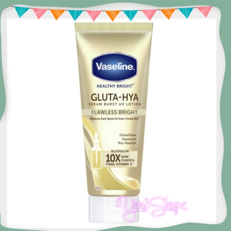 VASELINE GLUTA HYA SERUM BODY LOTION OVERNIGHT RADIANCE REPAIR FLAWLESS BRIGHT DEWY RADIANCE  200ml 330ml