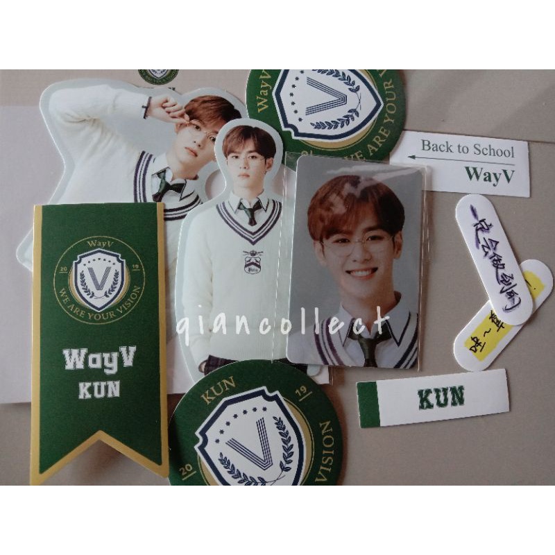 (BOOKED) md b2s back to school kit sticker luggage kun nct wayv pc + cashbee