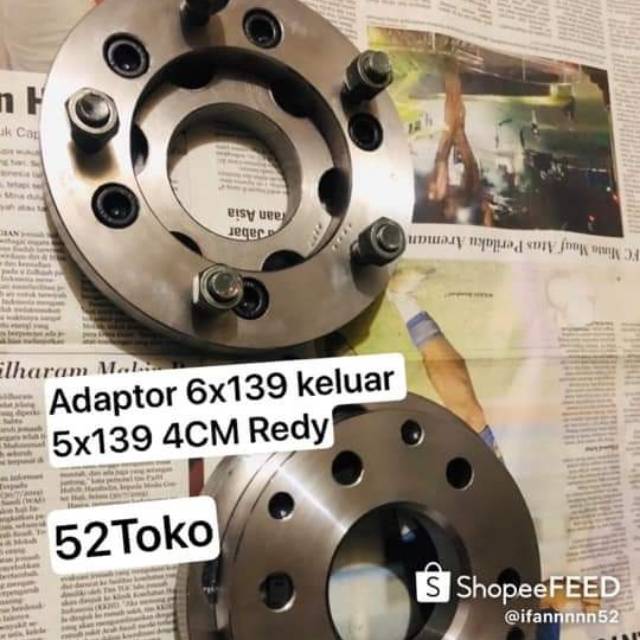 ADAPTOR VELG PCD 6X139 KELUAR PCD 5X139,5X14,5X112 4.5CM / 5CM Ketebalan