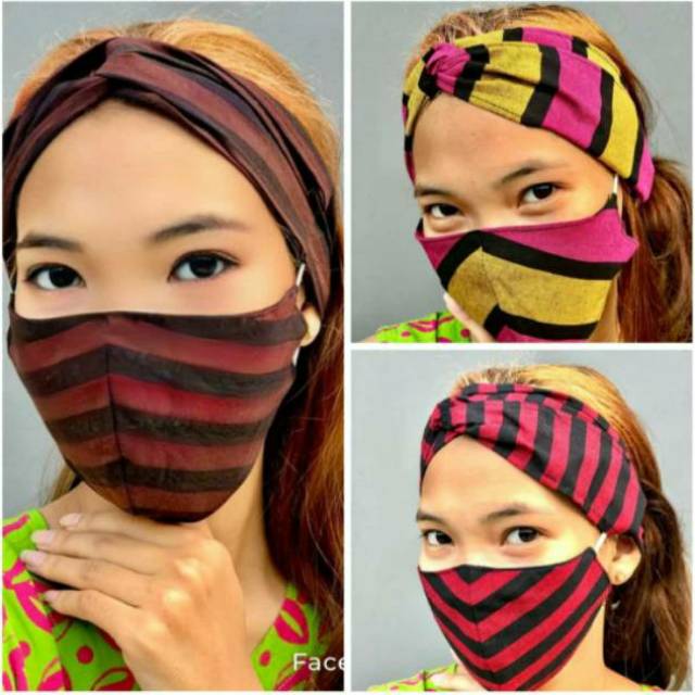 Bandana + Masker Lurik Asli Prasojo Klaten