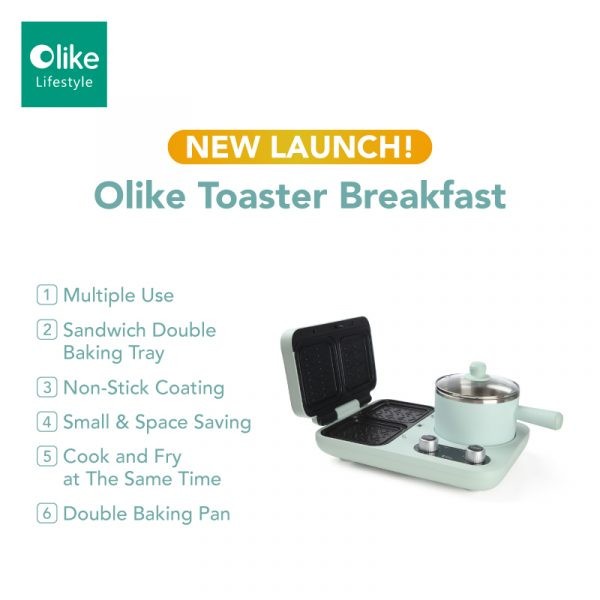 OLIKE MAKER SANDWITCH TOASTER BREAKFAST GARANSI RESMI OLIKE INDONESIA