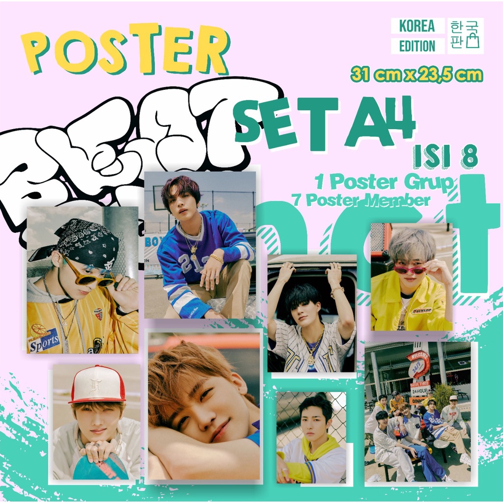 Poster Set KPOP NCT Dream HELLO FUTURE Isi 8 Renjun Jeno Haechan Jaemin Chenle Jisung NCTzen