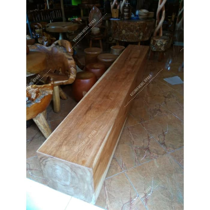 Kursi Bangku Kayu Jati Gelondongan Panjang 295cm Shopee Indonesia