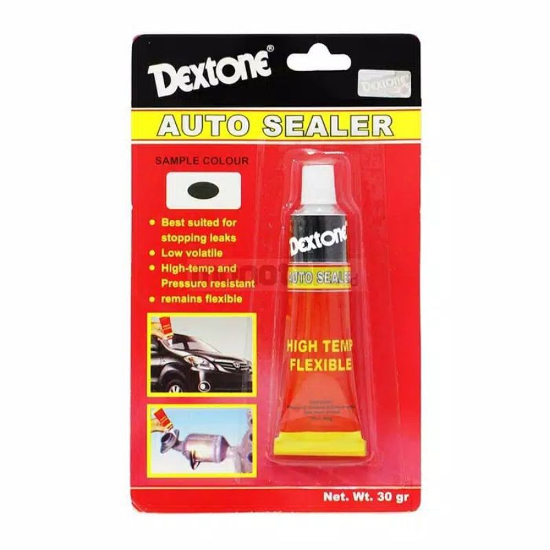 Lem Auto sealant DEXTONE 30gram 70gram hitam - lem silicone mobil tube