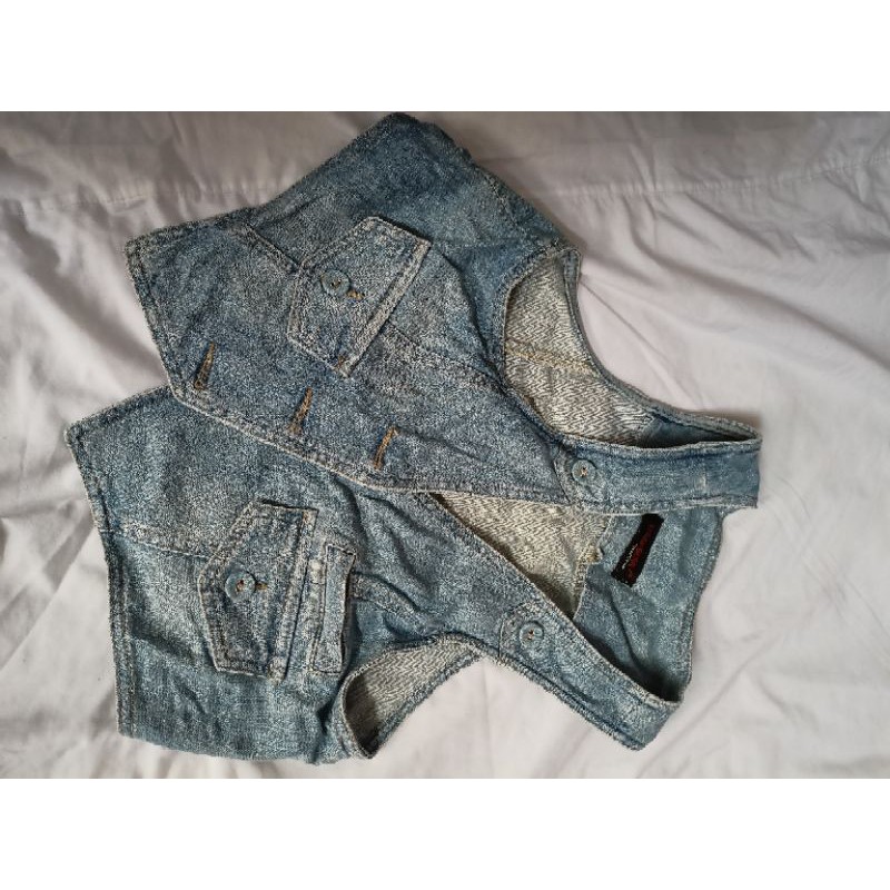 jaket jeans tanpa lengan