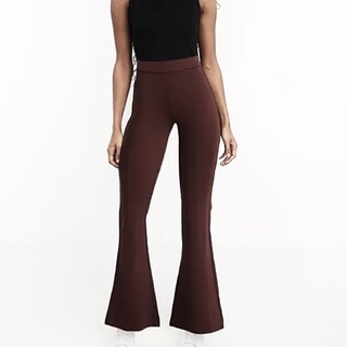 brown flared leggings