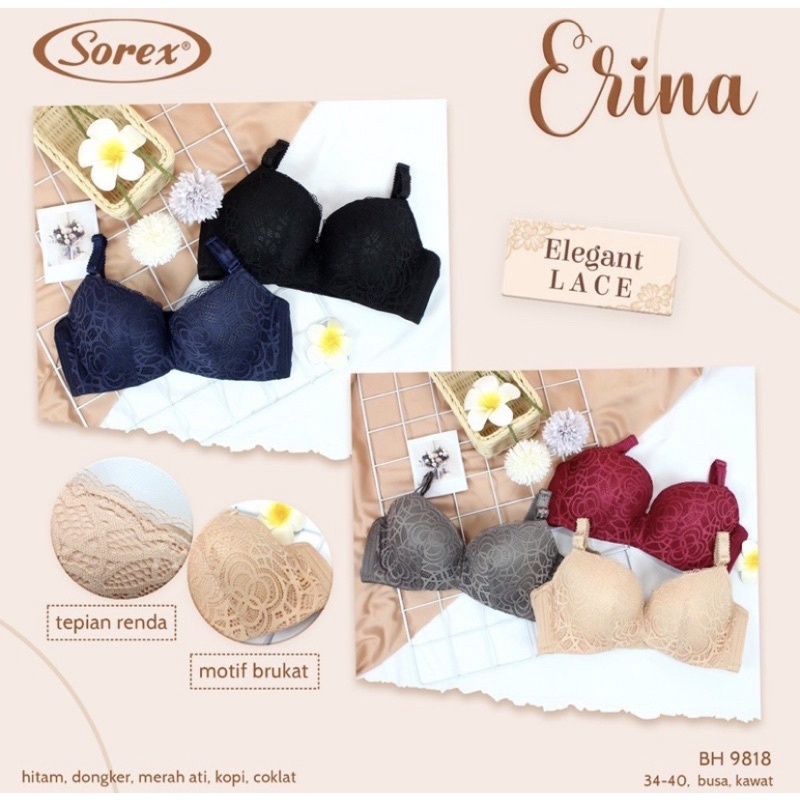 BH/bra sorex berkawat busa tipis art 9818(copot tali)