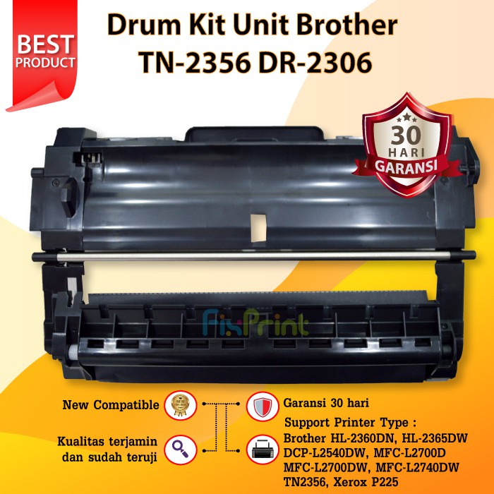 Drum Kit Unit Brother DR 2306 DR2306 Compatible TN2356 Printer L2540DW HL 2360dn, HL 2365dw