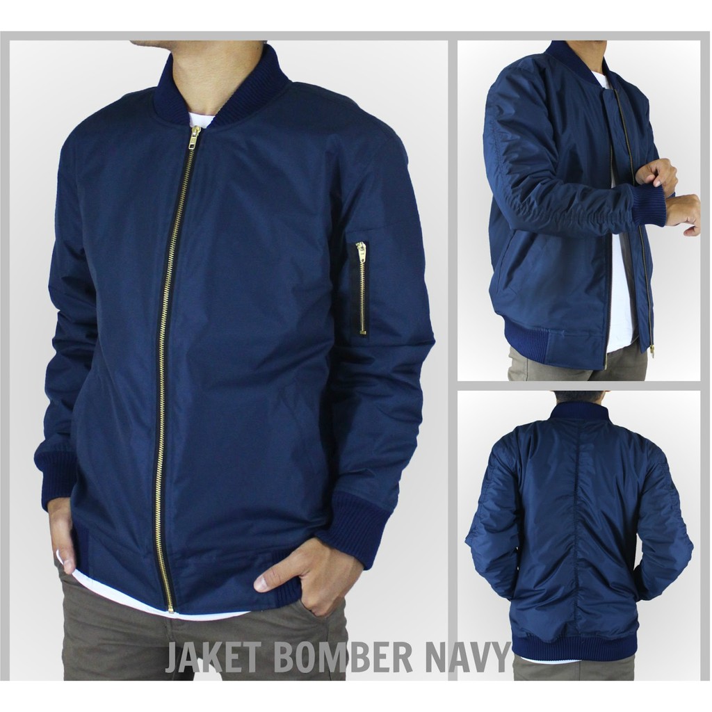  JAKET  BOMBER  COWOK NAVY JAKET  BOMBER  PRIA JAKET  BOMBER  