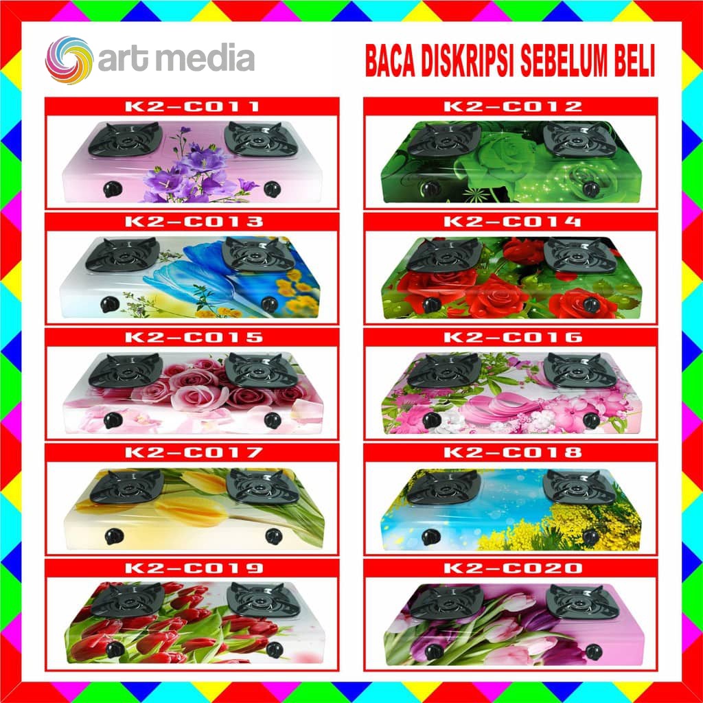 STIKER KOMPOR MOTIF BUNGA C.011-020