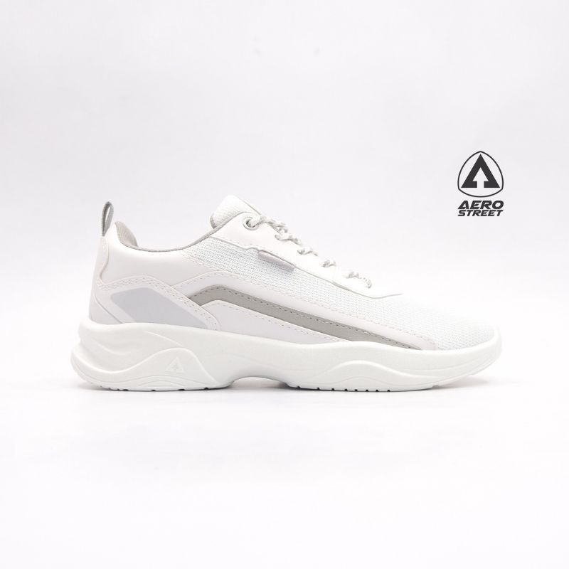 Aerostreet 36-40 Lalisa Putih Abu Muda - Sepatu Sneakers Casual Sport Pria Wanita