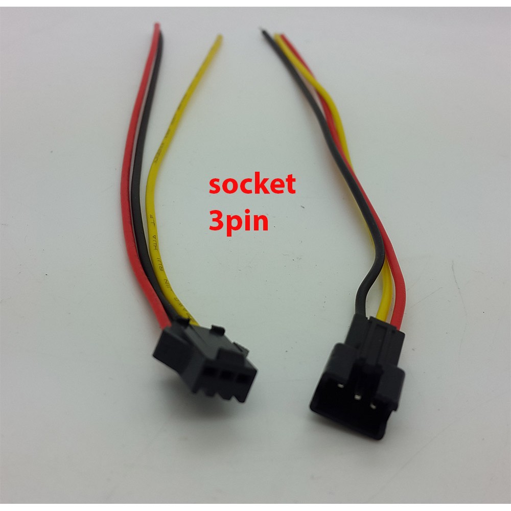 Socket kabel 3 pin ( male + female ) 15cm