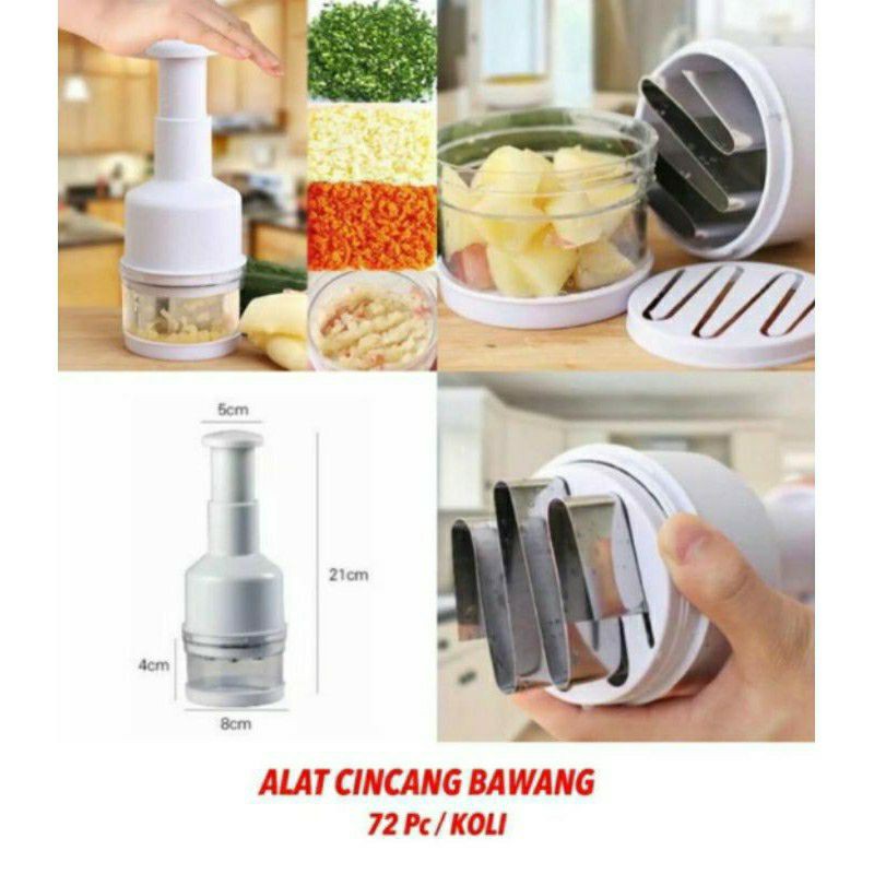 Slap Chop Jumbo / Chopper Blender Manual Tekan Pencacah Daging Dan Bumbu