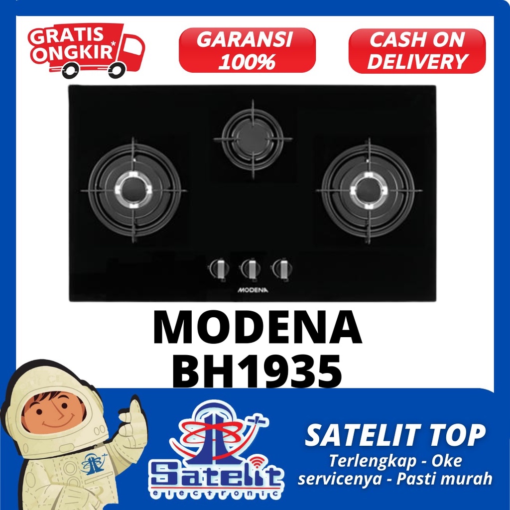 KOMPOR GAS / KOMPOR TANAM / KOMPOR LISTRIK  3 TUNGKU MODENA BH-1935