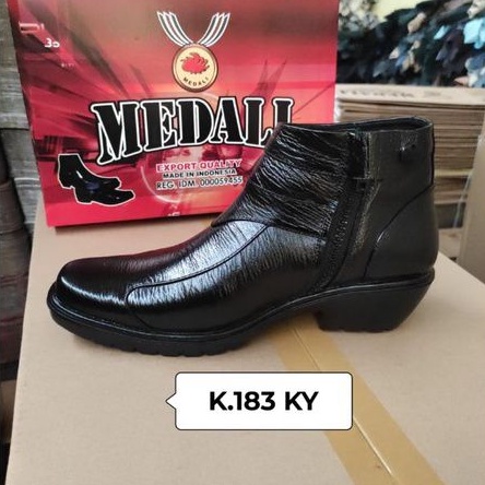 Sepatu Kulit PDH pria boots polri TNI security guard PNS sepatu Kerja formal Tampil lebih keren