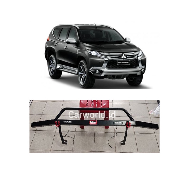 Towing Bar Depan Palang Bumper Besi Pajero Sport 2016-2025 + Led