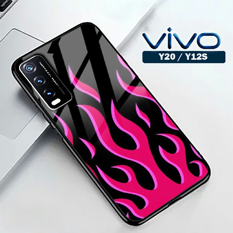 [A133] Softcase Kaca Vivo Y20 Y12S  - Softcase Mirror - Softcase Kaca - Softcase Glass - Softcase - 