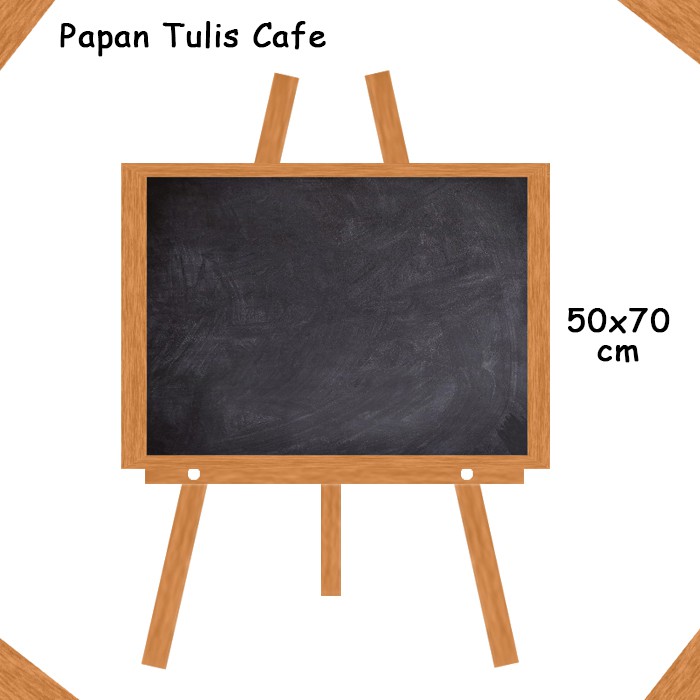 

Paket Papan Tulis Hitam dan Stand Untuk Wedding Cafe Ukuran 50x70cm