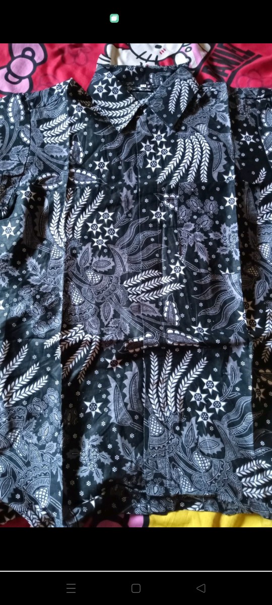 Abhinaya Pendek Kemeja Batik Pria Full Furing Bahan Katun Sragenan