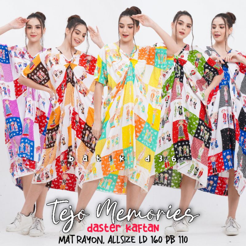 (SEMERBAK) Baju Daster murah kekinian Kaftan Rayon super jumbo ld 160 Wanita Murah kekinian Adem Tej