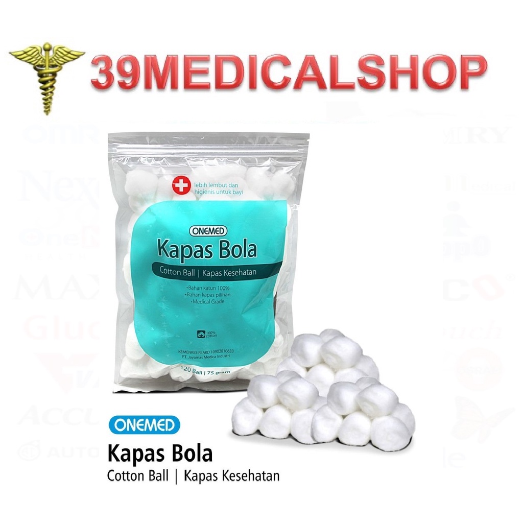 KAPAS BOLA ONEMED PACK ISI 120 BALL