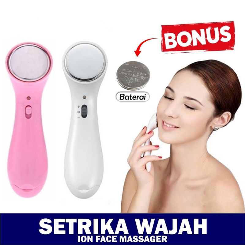 Ion Facial Massage Alat Setrika Pemijat Dan Pengencang Wajah