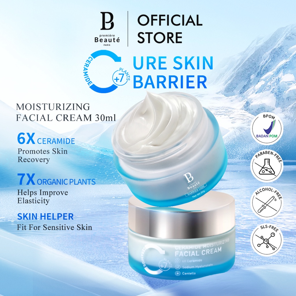 [BPOM] Premiere Beaute Day Cream Niacinamide Centella Luminous White Glow Brightening 30g 20 SPF PA+++ SUN CARE PROTECTION-Ceramide Cream 30ml