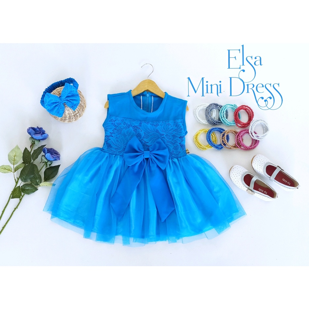 Dress Elsa Mini Anak Unik/Gaun Pesta Anak/Dress Anak