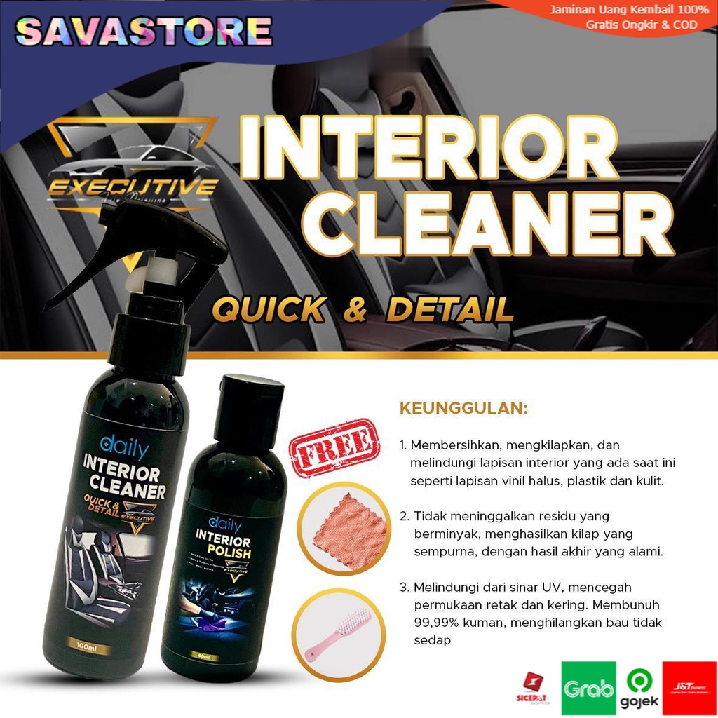 Daily Interior Cleaner Pack 100ml - Pembersih Interior Mobil - Dashboard - Jok - Plafon | Interior Detailing | Pembersih Serbaguna